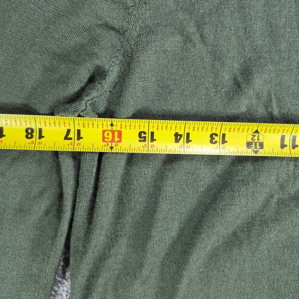 Banana Republic Extra Fine‎ Merino Wool Sweater Womens Medium Green Crewneck